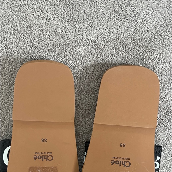Chloe Woody logo print canvas slides - Picture 11 of 11